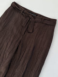Crincle Pants in Dark Brown - CLYDE