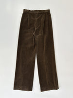 Flat Front Velour Trousers - CLYDE