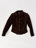 Suede Snap Down Shirt Jacket - CLYDE