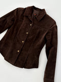 Suede Snap Down Shirt Jacket - CLYDE