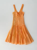 Peach Cotton Smocked Dress - CLYDE