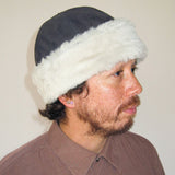 Nanaimo Hat in Earth & White Shearling - CLYDE