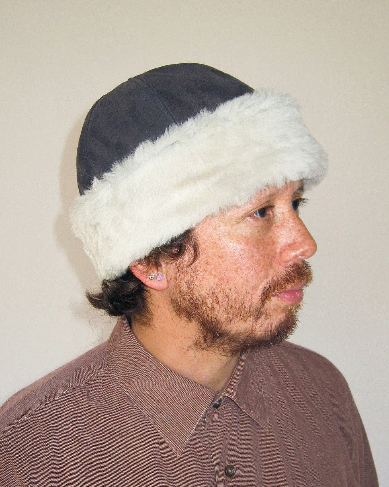 Nanaimo Hat in Earth & White Shearling - CLYDE