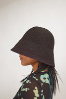 Opia Hat in Black Toquilla Straw - 2 left - CLYDE