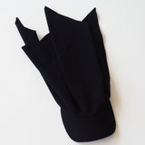 Brim Scarf in Black Flannel