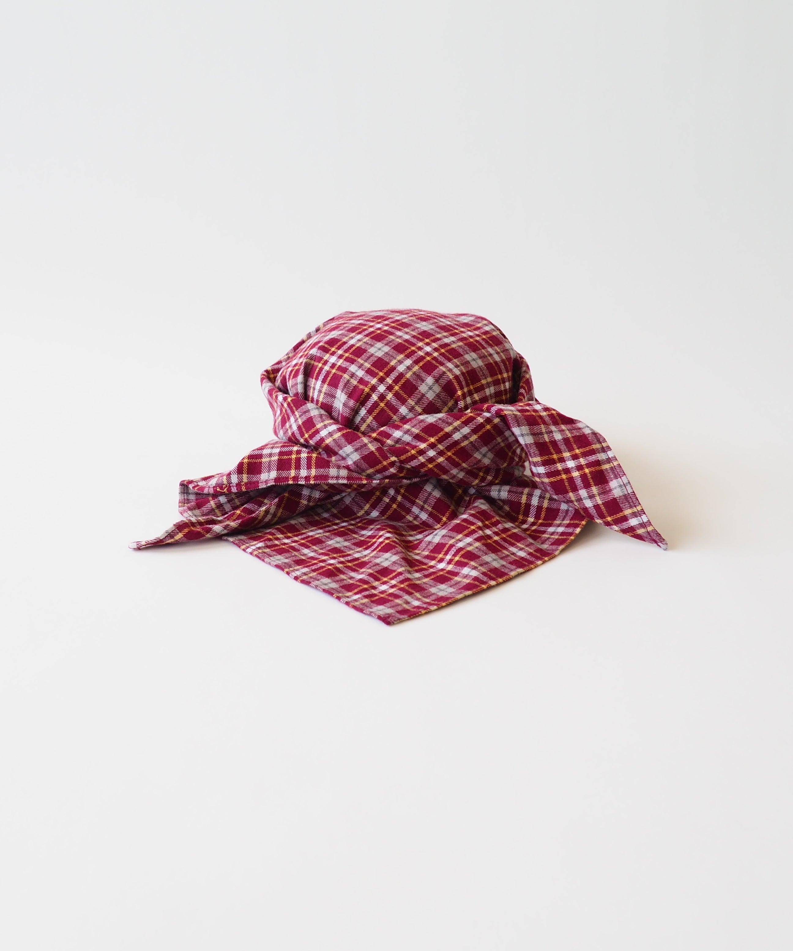 Brim Scarf in Rust / Cream / Yellow Tartan Flannel - CLYDE