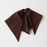 Puff Scarf in Brown Nylon & Jersey Back