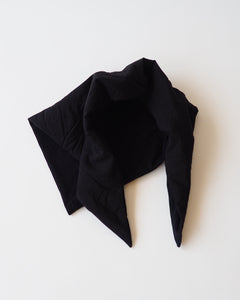 Puff Scarf in Black Flannel & Nylon - CLYDE