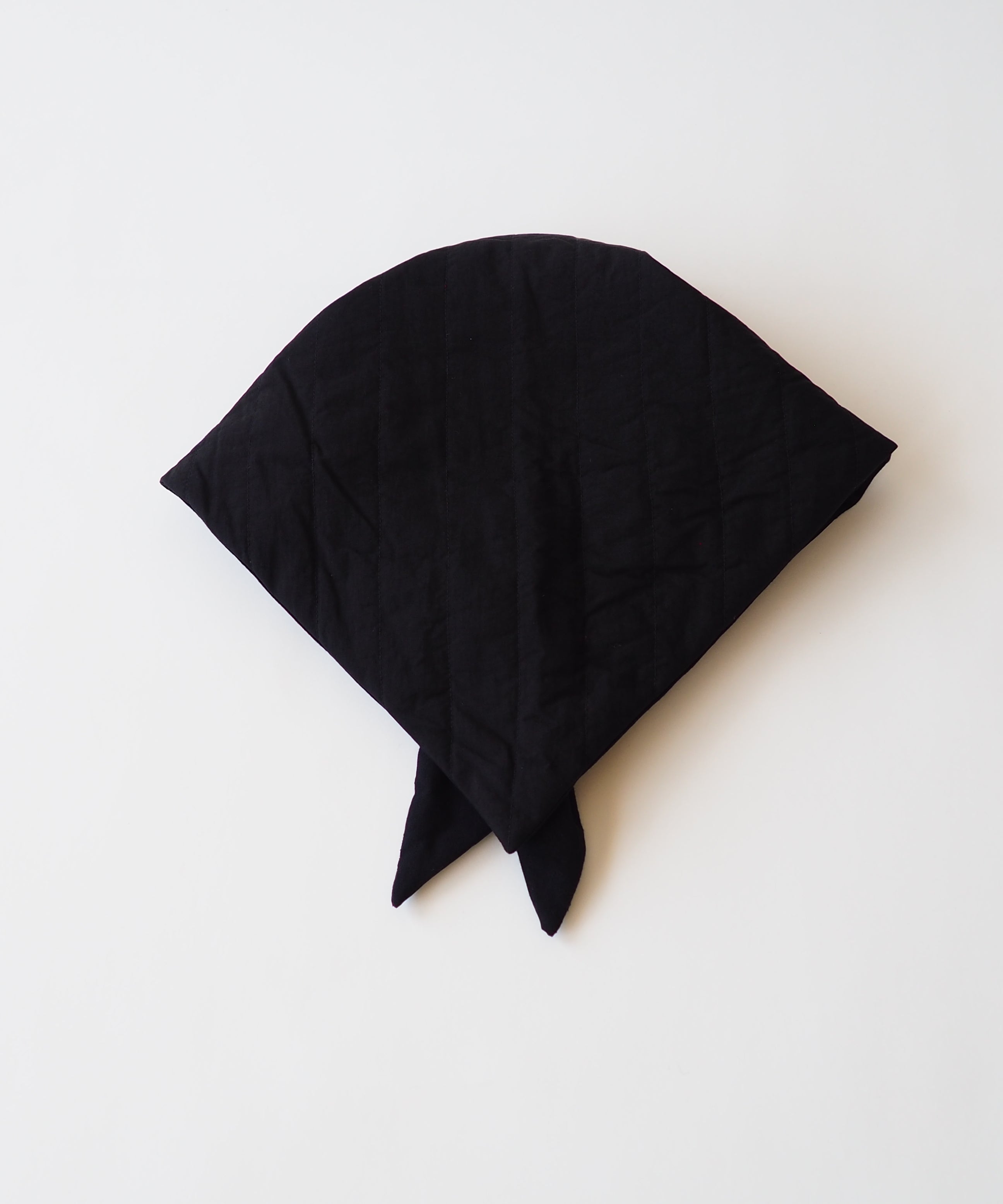 Puff Scarf in Black Flannel & Nylon - CLYDE