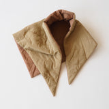 Puff Scarf in Beige Nylon & Jersey