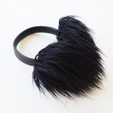 Ear Muffs in Black Faux Yak