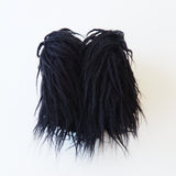 Ear Muffs in Black Faux Yak
