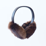 Ear Muffs in Brown Faux Mink
