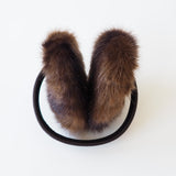 Ear Muffs in Brown Faux Mink