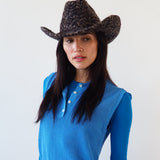 Cowboy Hat in Cheetah Spot Angora - CLYDE