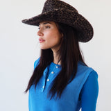 Cowboy Hat in Cheetah Spot Angora - CLYDE
