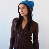 Vita Scarf in Lazer Cut Azure Lambskin - CLYDE