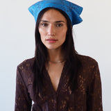 Vita Scarf in Lazer Cut Azure Lambskin - CLYDE