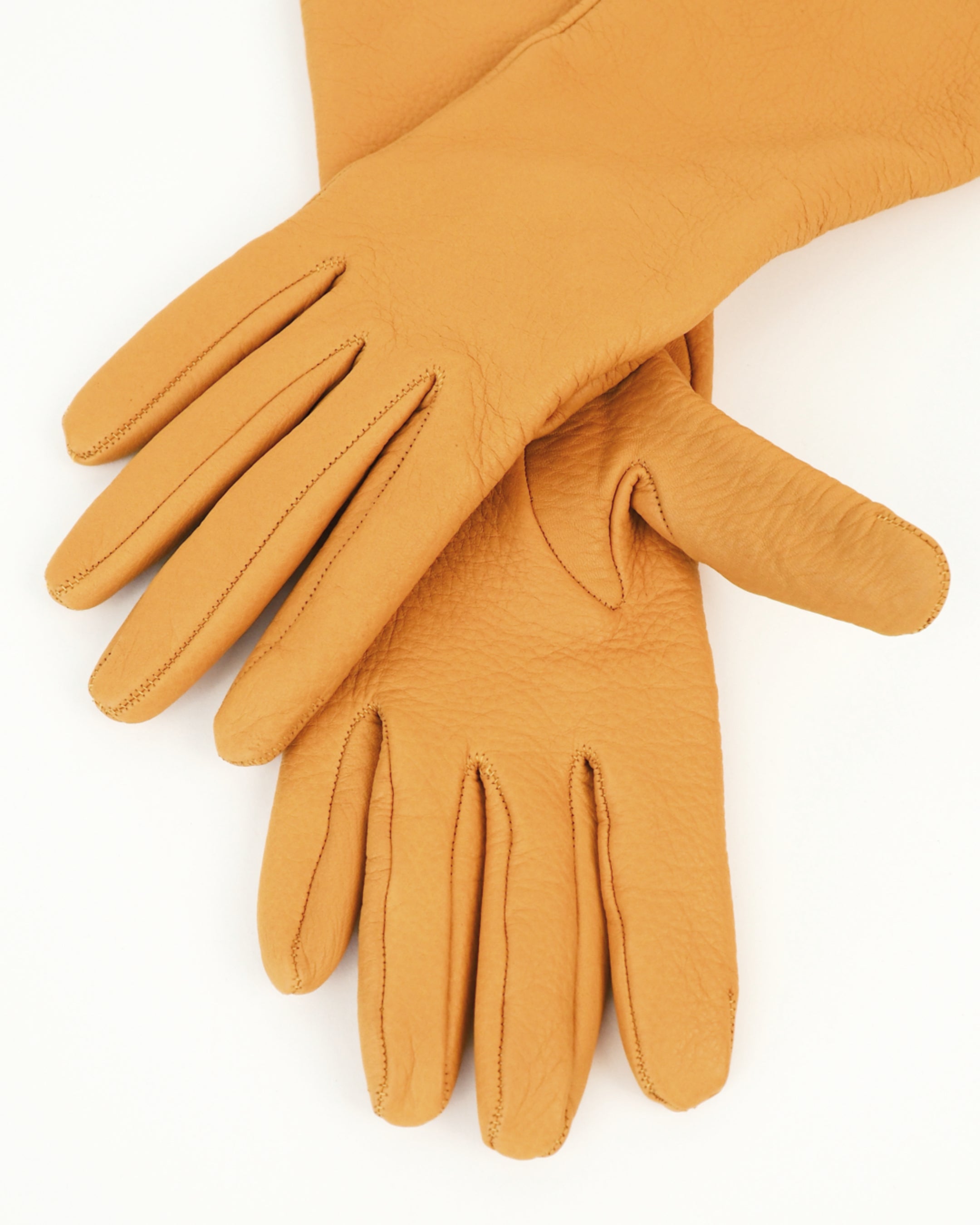 Classic Gloves in Naples Yellow Deerskin - CLYDE