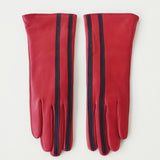 Short Racing Gloves in Racer Red w. Black Stripes - CLYDE
