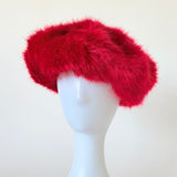 Faux Fur Beret in Red Fox