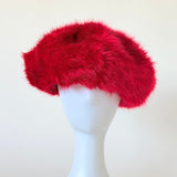 Faux Fur Beret in Red Fox