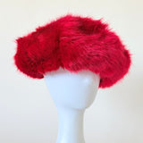 Faux Fur Beret in Red Fox