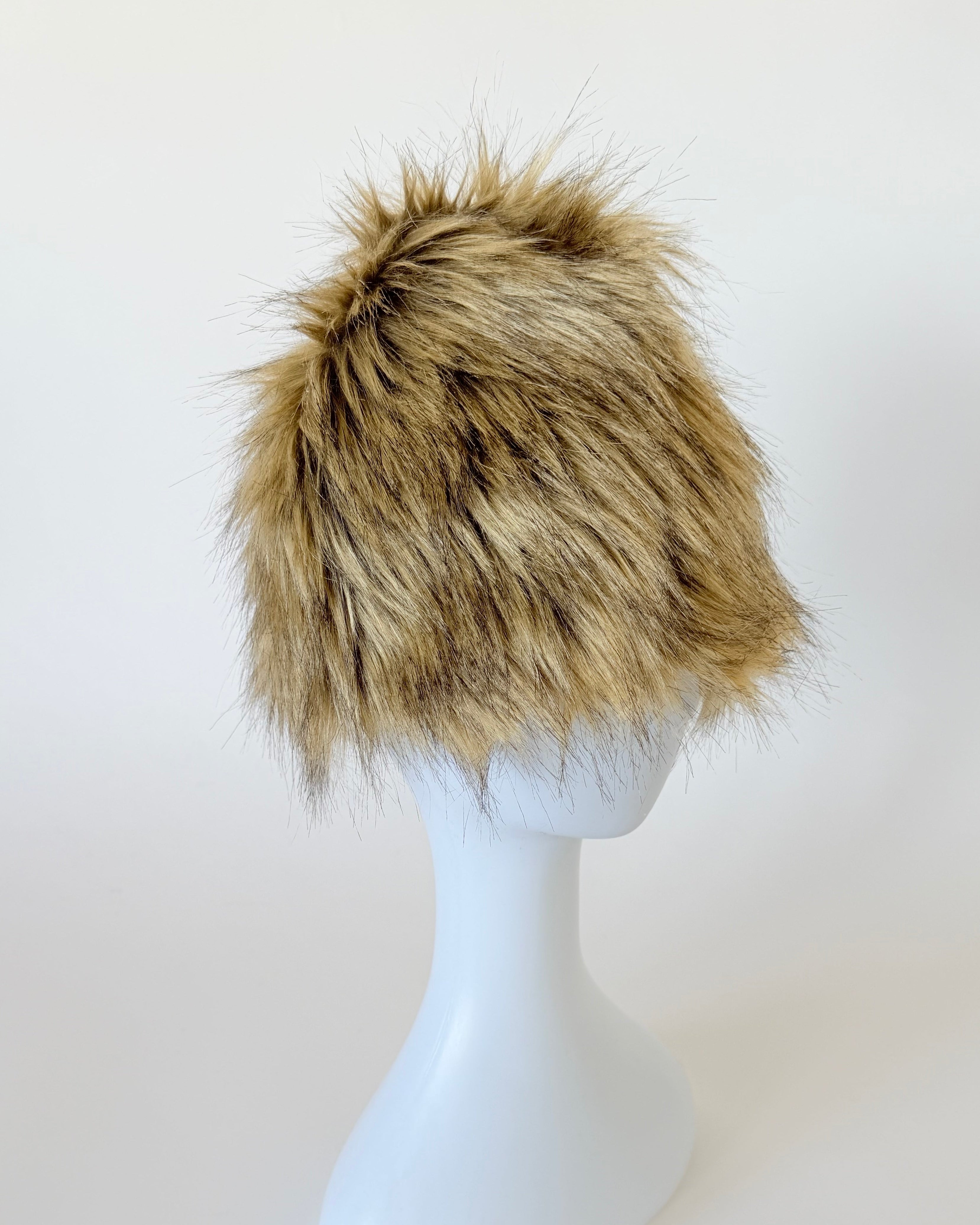 Faux Fur Toque Hat in Tan Fox - CLYDE
