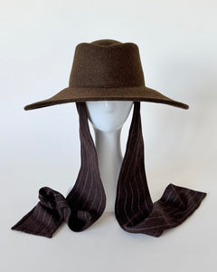 Dai Hat w. Scarves in Brown Melange - CLYDE