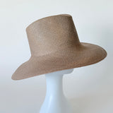 Caro Hat in Gray Toquilla Straw