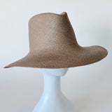 Caro Hat in Gray Toquilla Straw