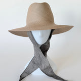 Caro Hat in Grey Toquilla Straw