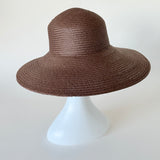 Pearl Hat in Brown Glazed Toyo Straw