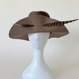 Plume Hat in Mink Velour Felt
