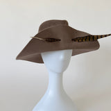 Plume Hat in Mink Velour Felt