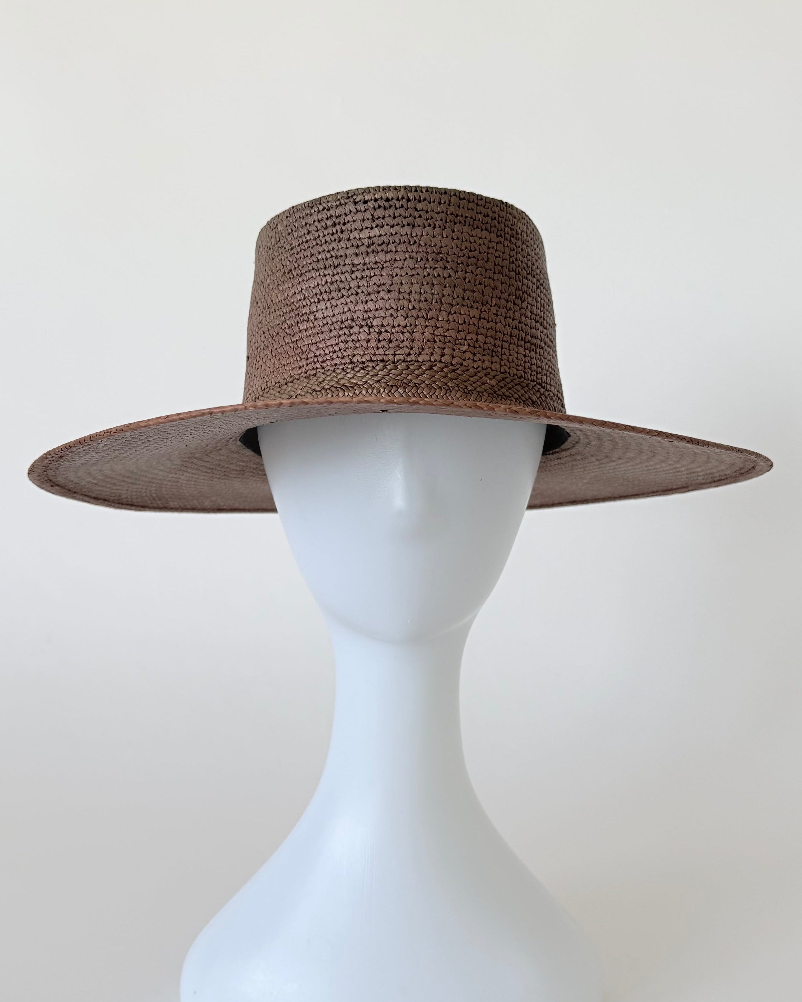 Cielo Hat in Khaki Green Toquilla Straw - CLYDE