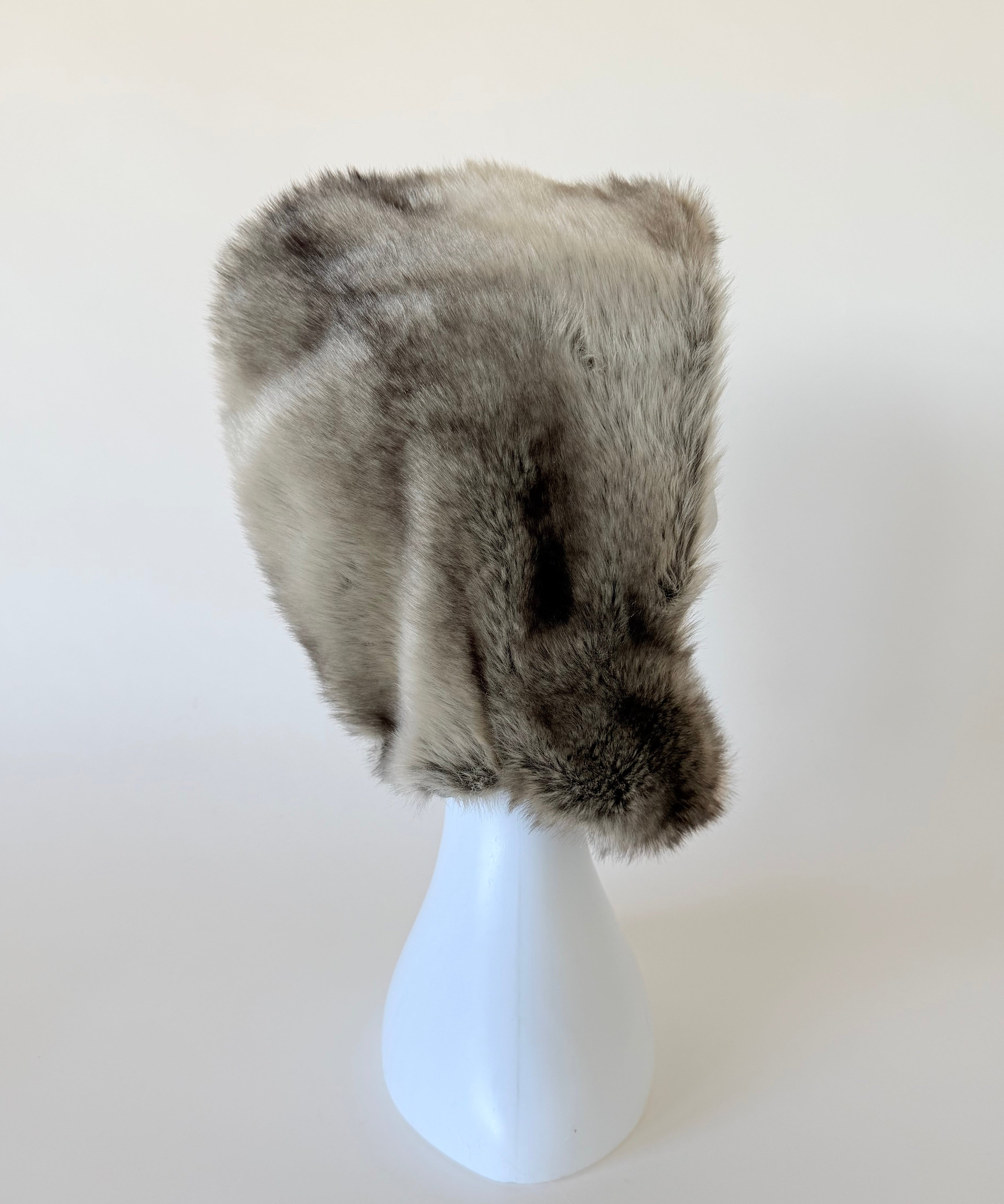 Sno Hood in Grey Faux Chinchilla - CLYDE