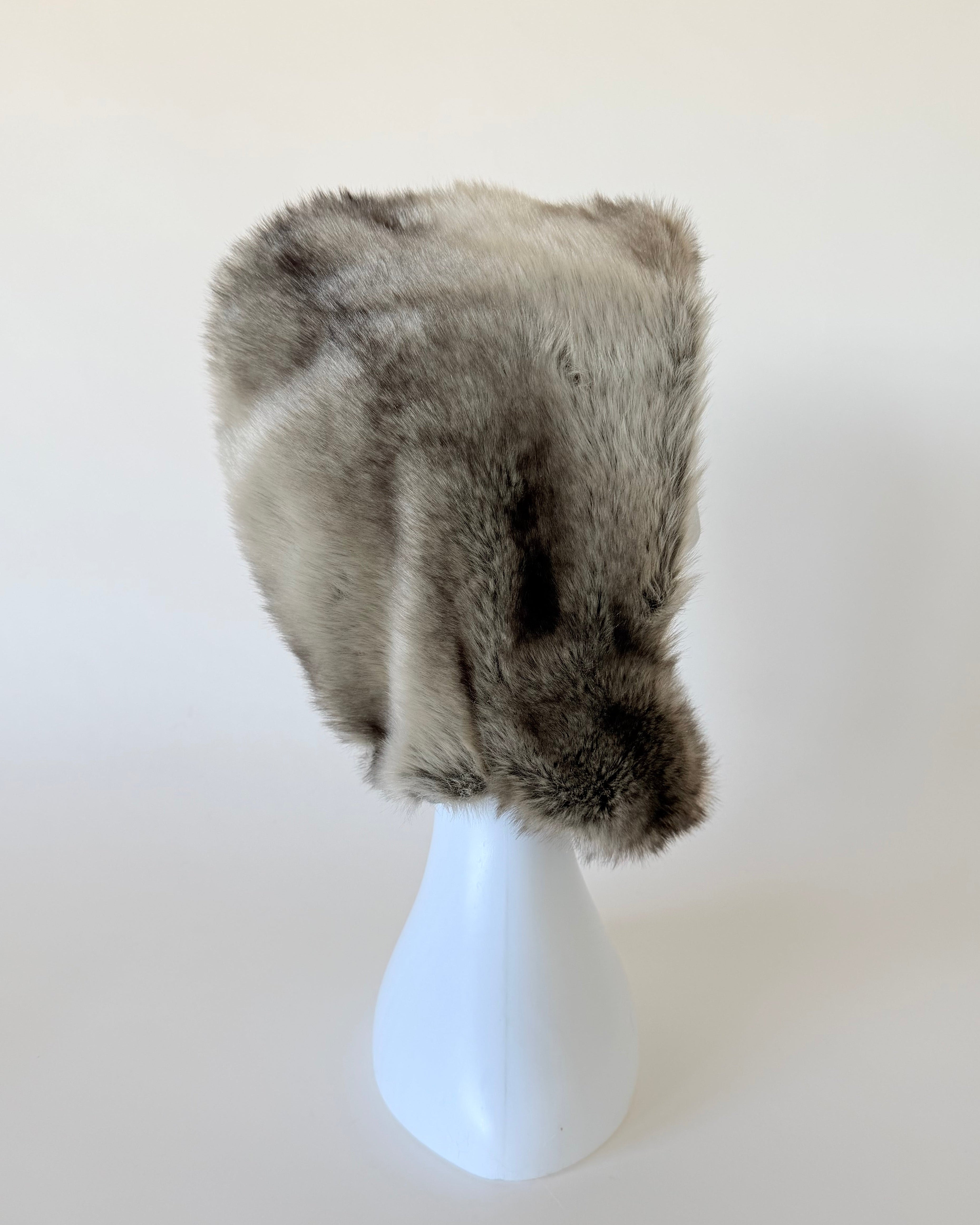 Sno Hood in Grey Faux Chinchilla - CLYDE