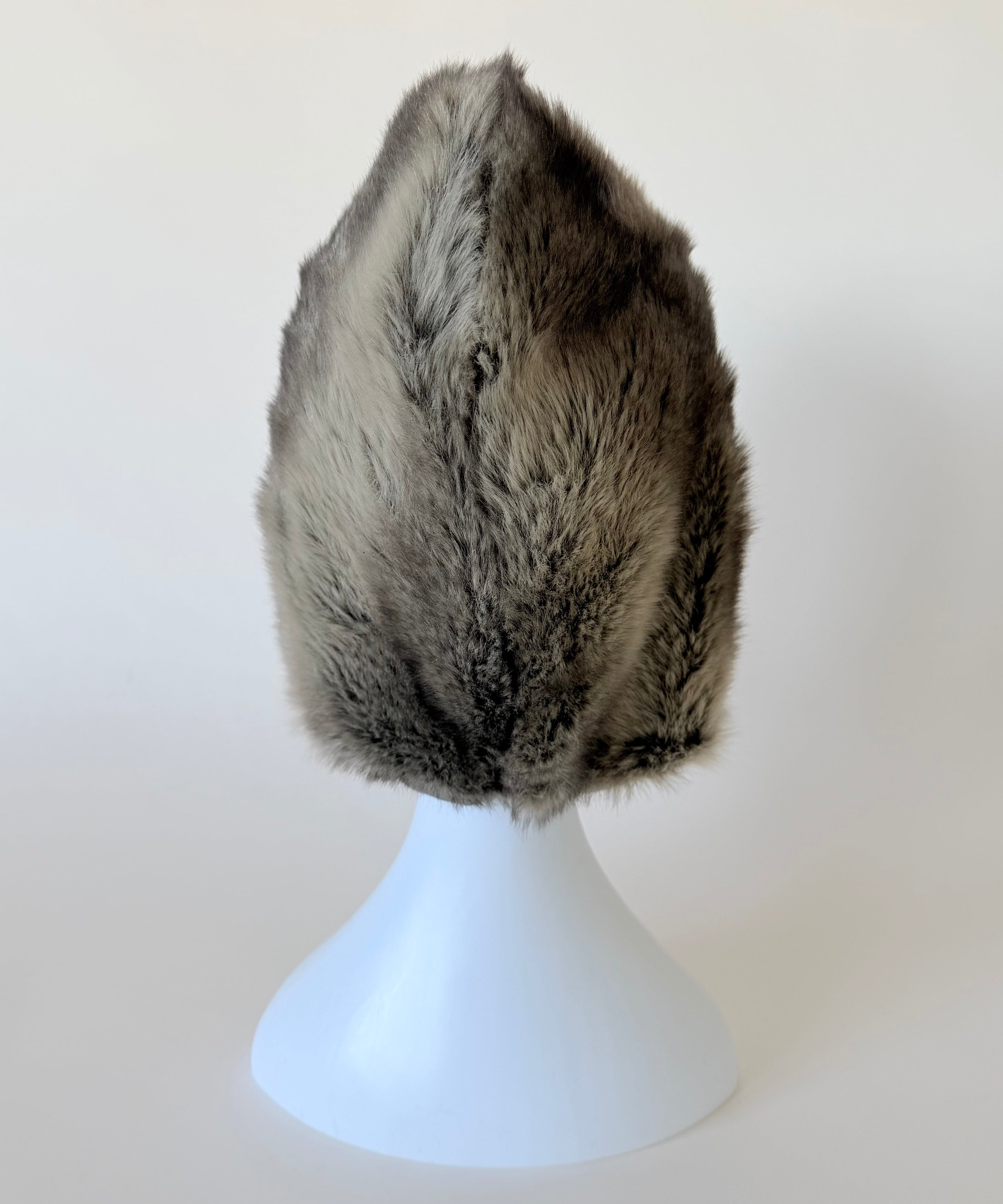 Sno Hood in Grey Faux Chinchilla - CLYDE