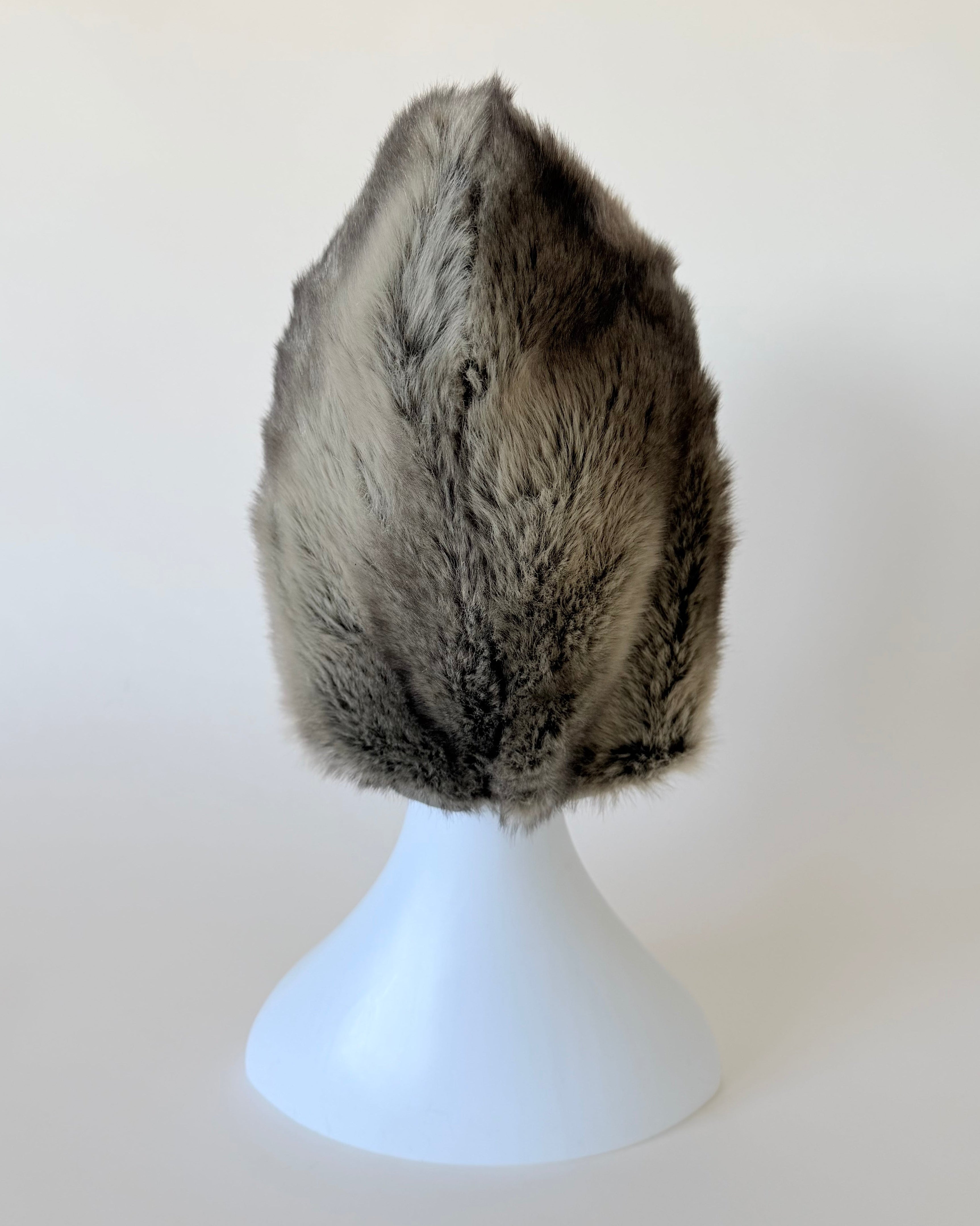 Sno Hood in Grey Faux Chinchilla - CLYDE