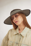 Pluto Visor in Burnt Charcoal Toquilla Straw - CLYDE
