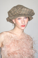 Romantix Hat in Brown Tartan Wool - CLYDE