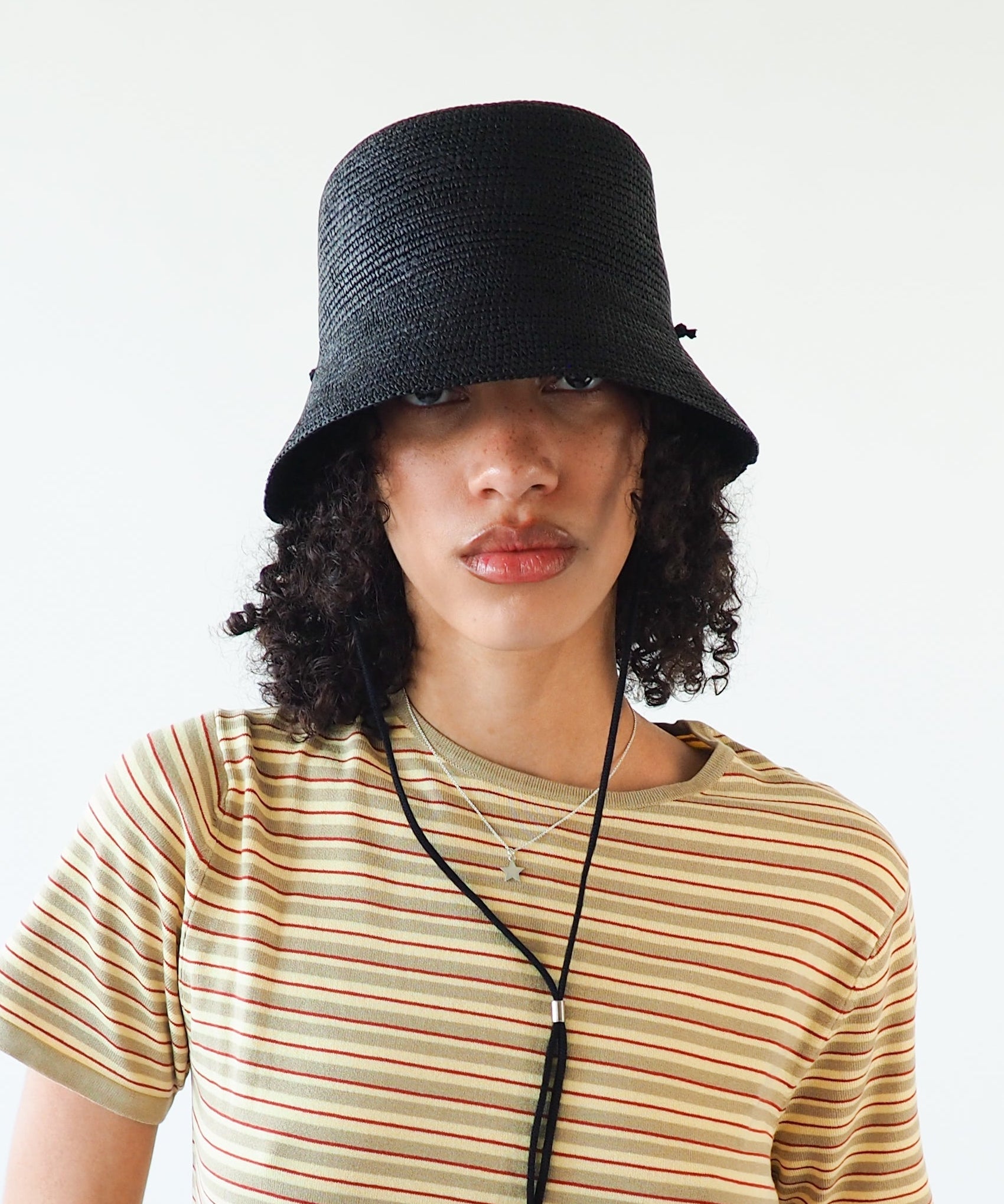 Aries Hat in Black Toquilla Straw - CLYDE