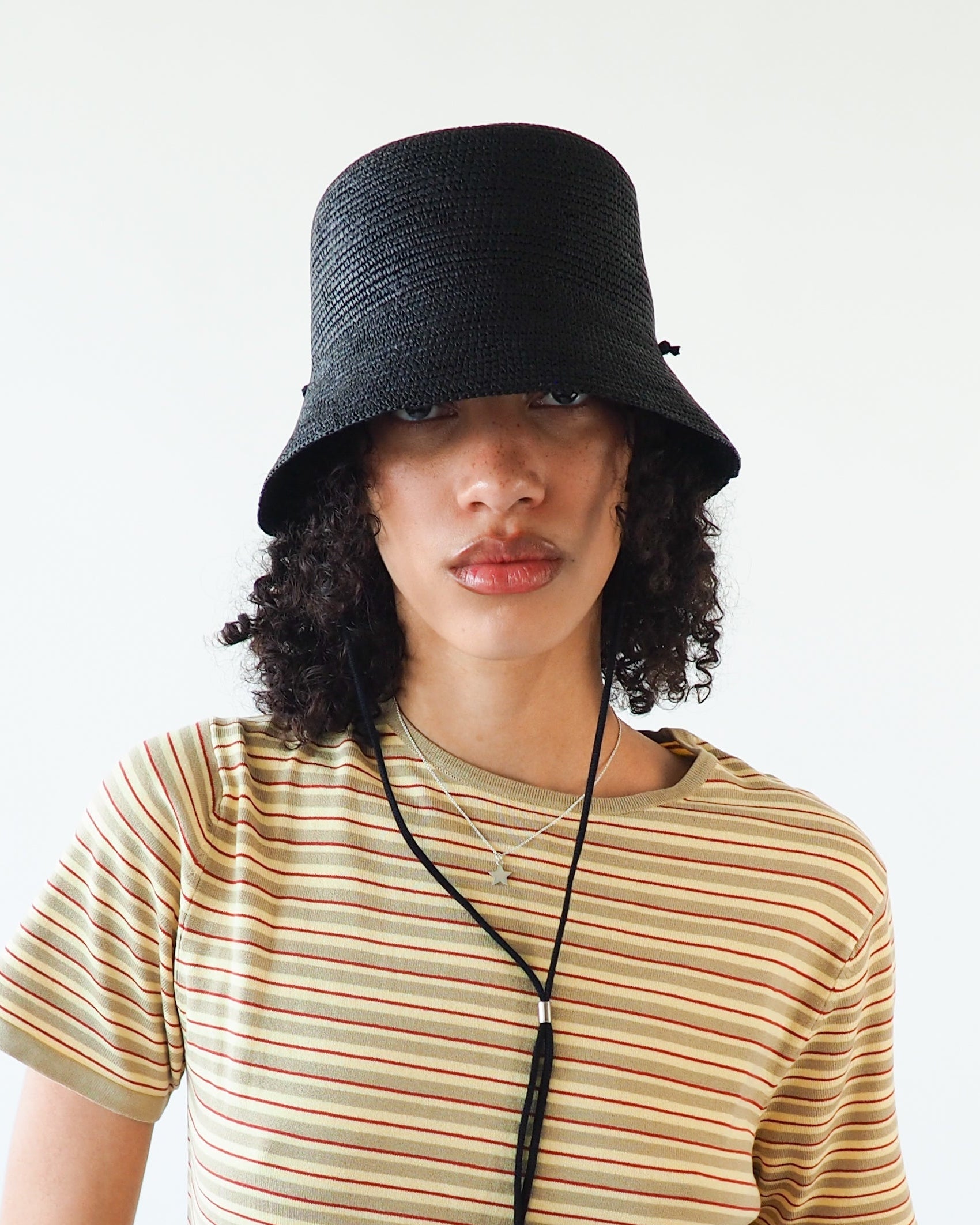 Aries Hat in Black Toquilla Straw - CLYDE