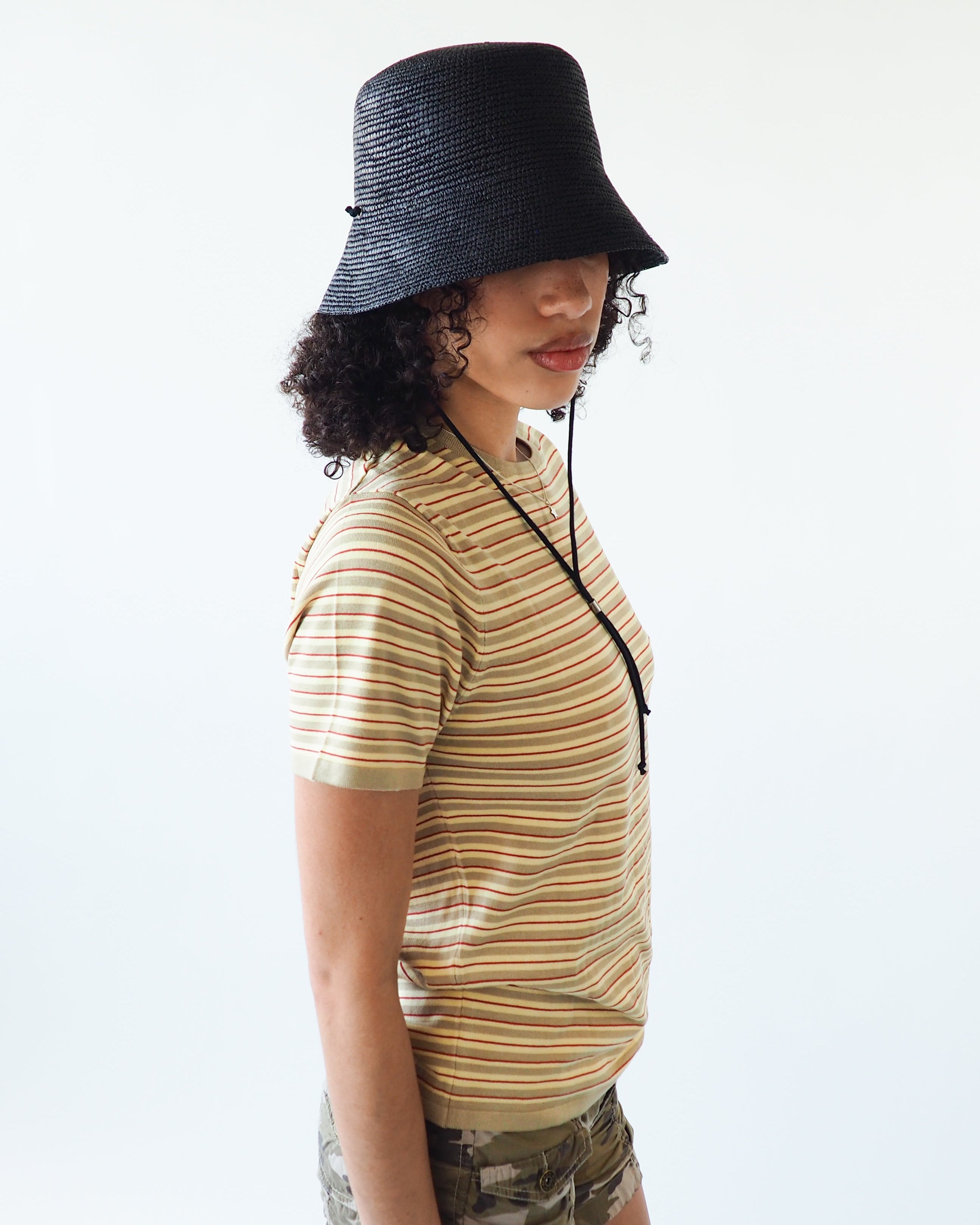 Aries Hat in Black Toquilla Straw - CLYDE