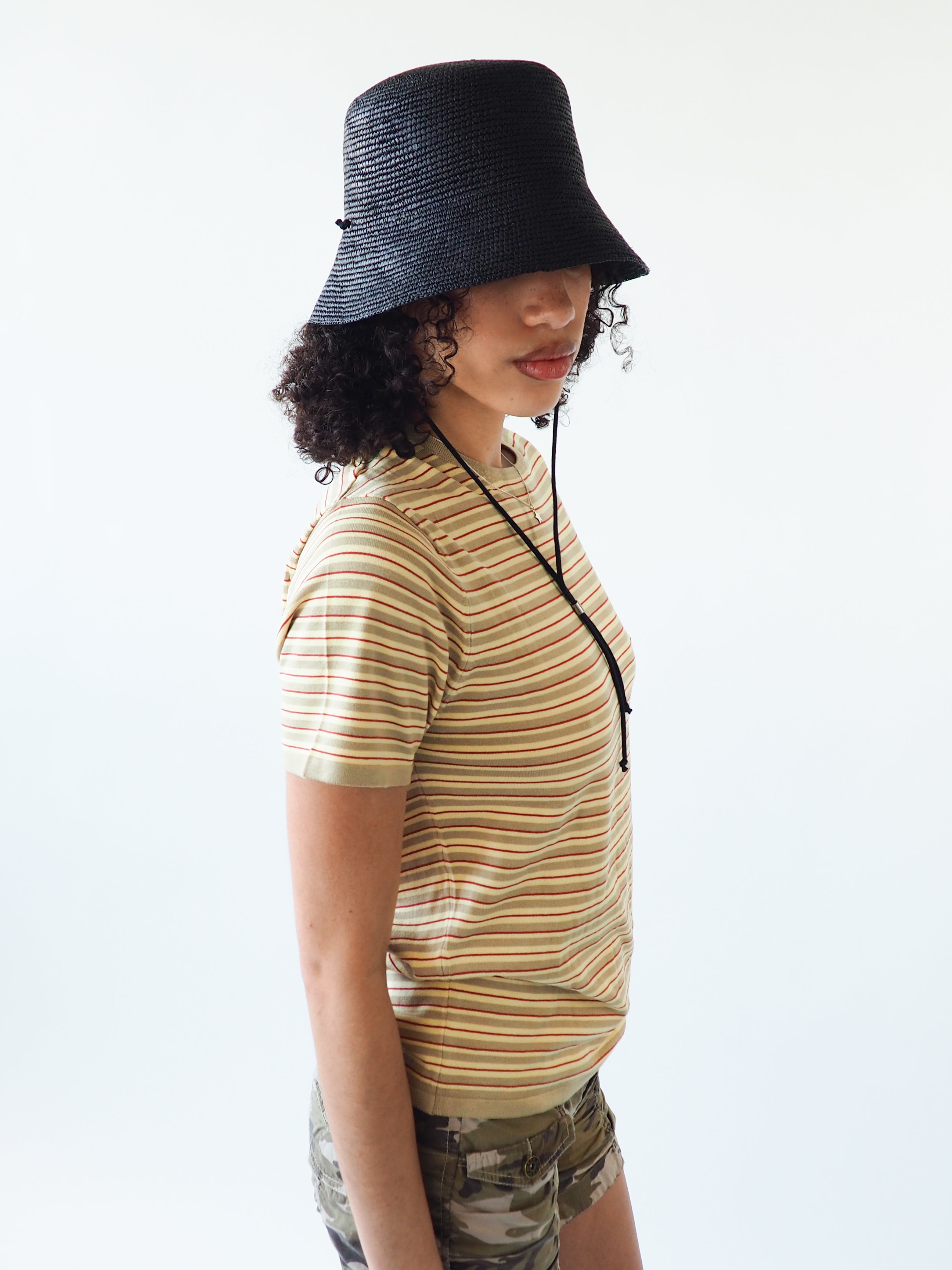 Aries Hat in Black Toquilla Straw - CLYDE