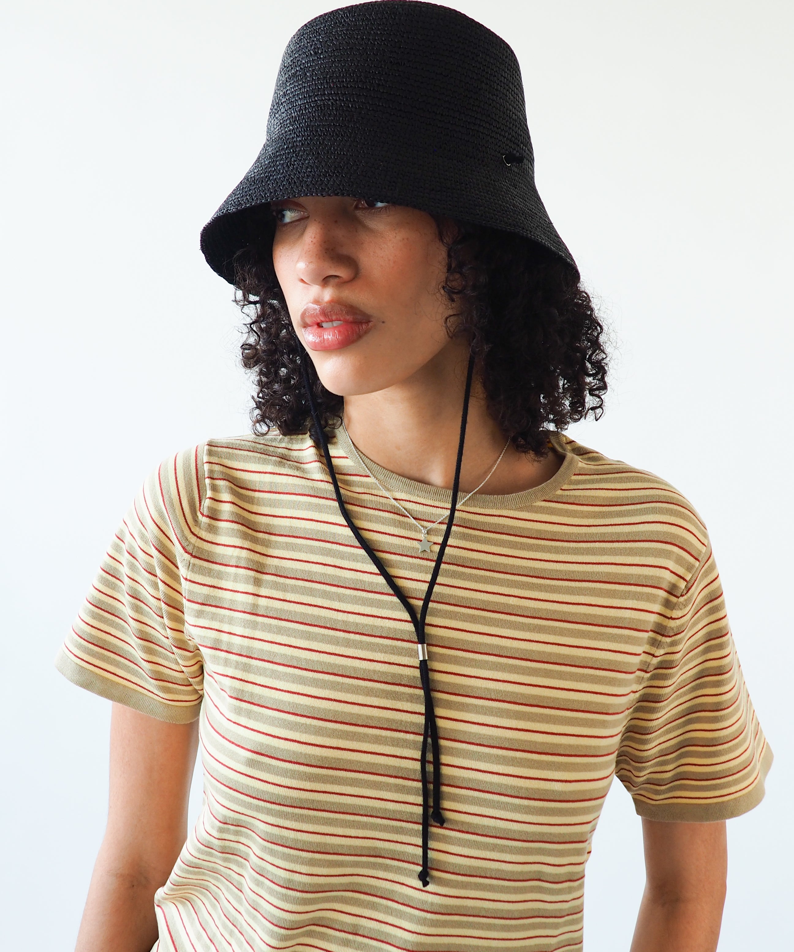 Aries Hat in Black Toquilla Straw - CLYDE