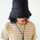 Aries Hat in Black Toquilla Straw - CLYDE