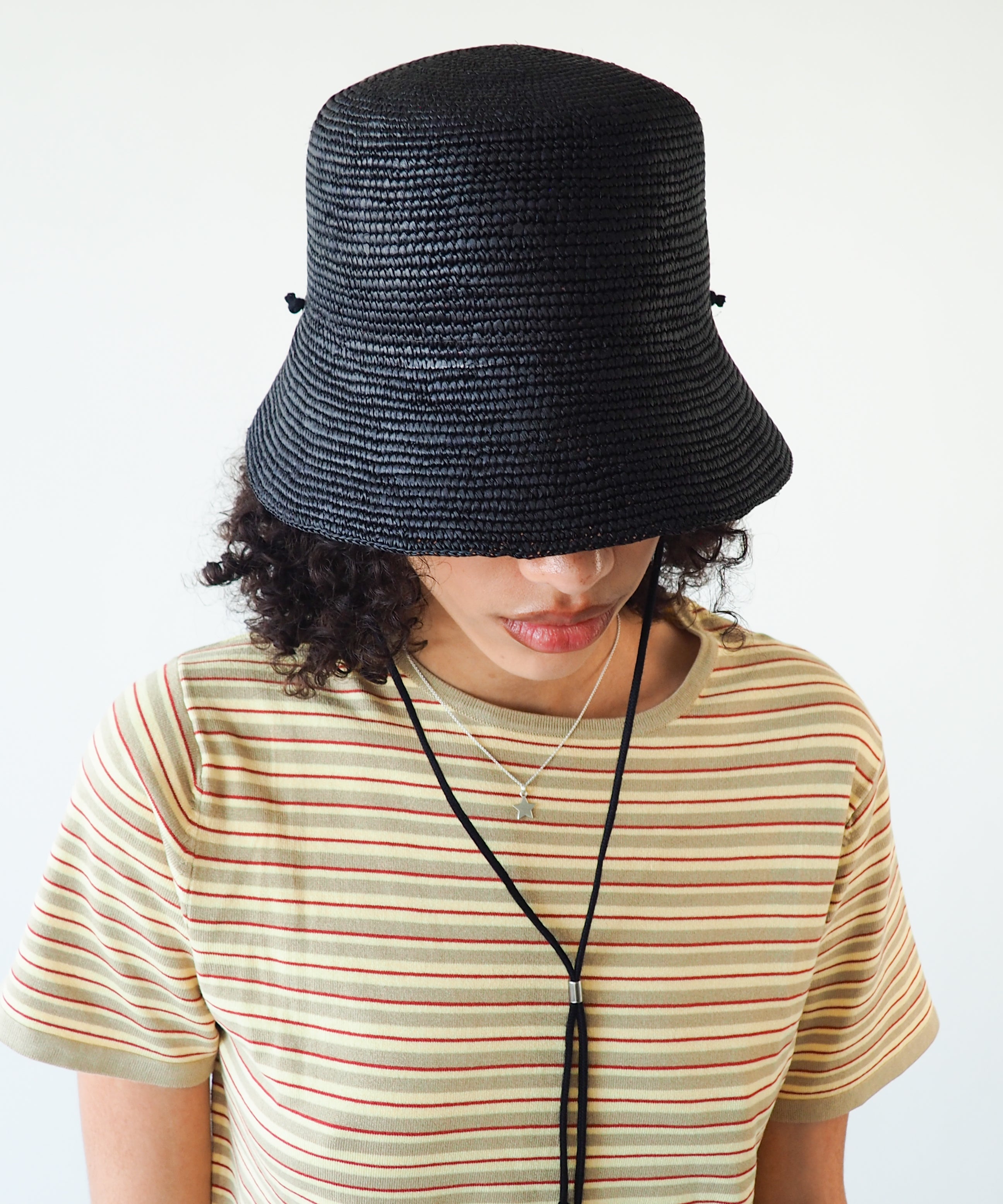 Aries Hat in Black Toquilla Straw - CLYDE