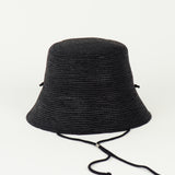 Aries Hat in Black Toquilla Straw - CLYDE